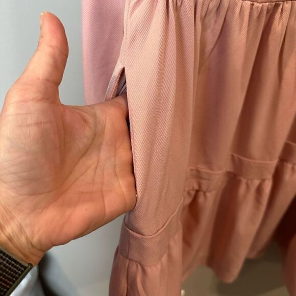 Gibson Look Blush XS Long Sleeved Decked Out Day Dress - Picture 9 of 14